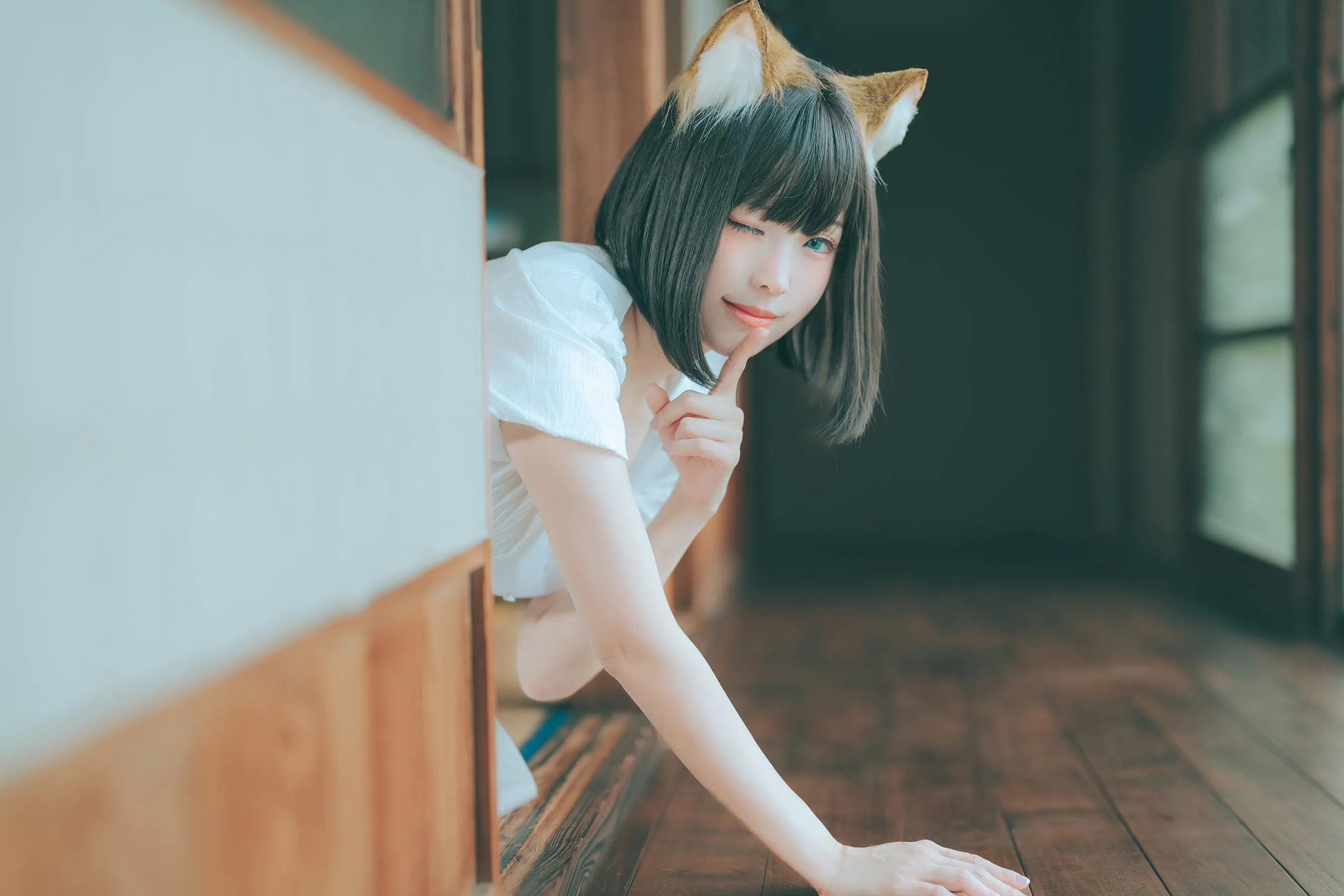 ElyEE子 – NO.114 2023.July B-Dongitsune ~White dress 白洋裝狐少女 [60P]插图8